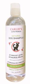 Carlies Ultra Premium Deoderizing Dog Shampoo, Lemon & Thyme Scent For Dogs 16 Ounce