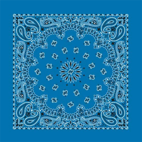 BANDANNA Paisley Mirage Blue 12pk