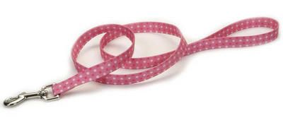 PET ATTIRE Lead - 4' x 3/8 - Pink w/Dots