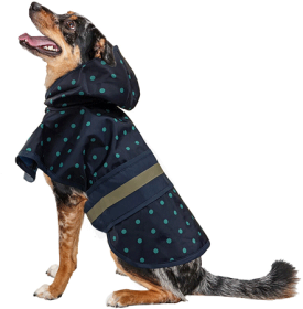 LOOKINGOOD Polka Dot Raincoat Navy XS