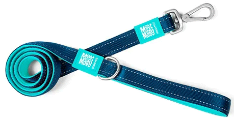 MAX&MOLLY Classic Neoprene Leash Matrix Blue M 7/8" x 4ft