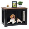 Furniture style dog cage, wooden dog cage, double door dog cage, side cabinet dog cage, Dog crate