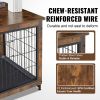 VEVOR Dog Crate Furniture, 38 inch Wooden Dog Crate with Double Doors, Heavy-Duty Dog Cage End Table with Multi-Purpose Removable Tray, Modern Dog Ken