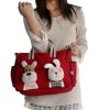 [Rabbit & Dog] 100% Cotton Canvas Shoulder Bag / Swingpack / Travel Bag