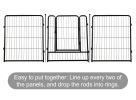 Dog Playpen Puppy Playpen for Medium Small Dogs Outdoor Pet Playpen 16 Panels Exercise Pen 32 inch Metal Indoor Dog Fence 2 Doors