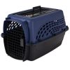 24in Hard-Sided Plastic Cat Dog Kennel Pet Carrier Crate 2-Door Topload Blue