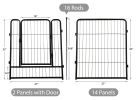 Dog Playpen Puppy Playpen for Medium Small Dogs Outdoor Pet Playpen 16 Panels Exercise Pen 32 inch Metal Indoor Dog Fence 2 Doors