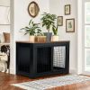 Furniture style dog cage, wooden dog cage, double door dog cage, side cabinet dog cage, Dog crate