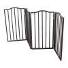 Pet Gate – Dog Gate for Doorways;  Stairs or House – Freestanding;  Folding ;  Dark brown; Arc Wooden