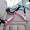 Pet Dog  Car Seat Belt For Accessories Goods Animals Adjustable Harness Lead Leash Small Medium Travel Clip French Bulldog